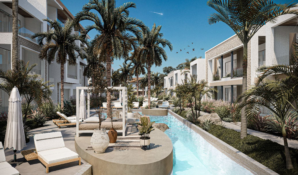 3.apartamentos wild diamond en bayahibe vista exterior piscina - Urban Group
